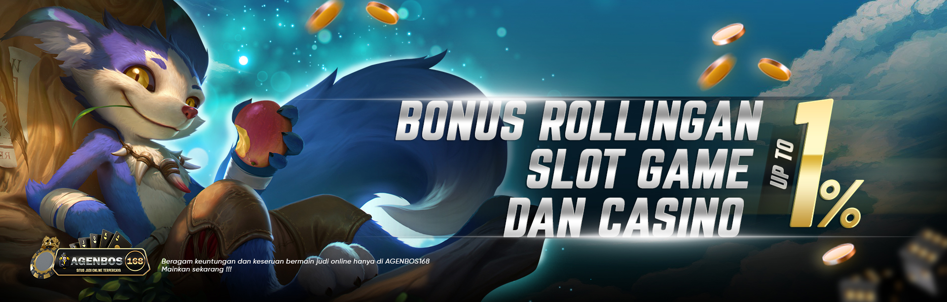 bonus rollingan slot dan casino 1%